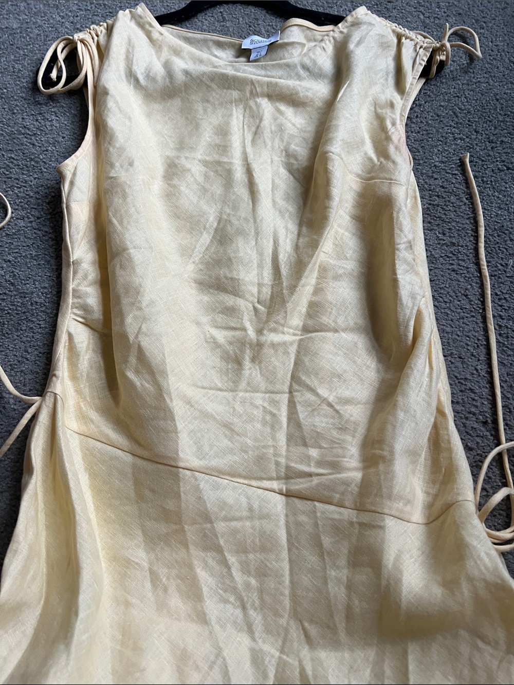 & Other Stories Pale Yellow Tie-Shoulder Maxi Dress - Picture 5 of 6